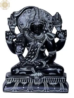 6 Inch Sitting Lord Shiva Stone Statue
