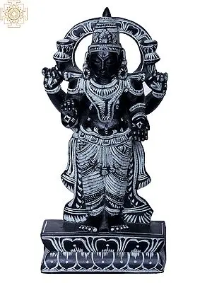 Stone Sculpture of Lord Vishnu, 8 Inches
