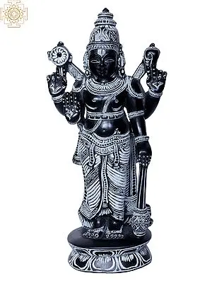 Lord Vishnu: Preserver of the Universe, 9" Stone Statue