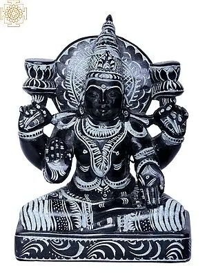 4" Sitting Goddess Lakshmi Stone Statue