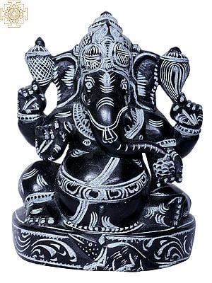 5" Sitting Four Hands Lord Ganesha