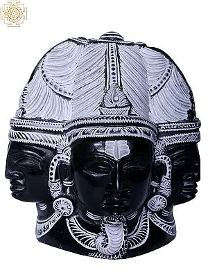 Lord Shiva Tri-Face Deity Carving