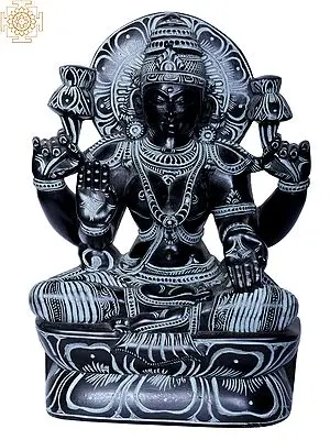 Seated Devi Lakshmi Stone Sculpture