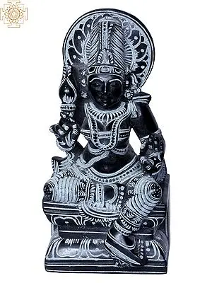 Devi Parvati Seated Stone Statue - 6 Inches