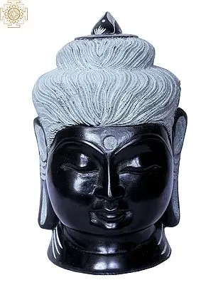 Serene Buddha Head Carving - 5 Inch