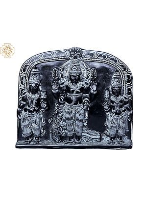 8" Lord Murugan (Karttikeya) with Devasena and Valli