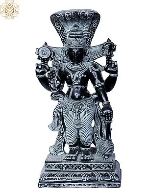 12" Standing Lord Vishnu Statue