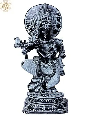 Lord Krishna Statue - 14" Divine Flute Player