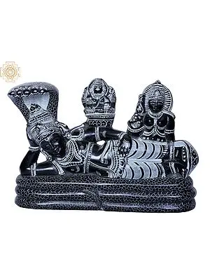 7" Shesha-Shayi Lord Vishnu Stone Sculpture