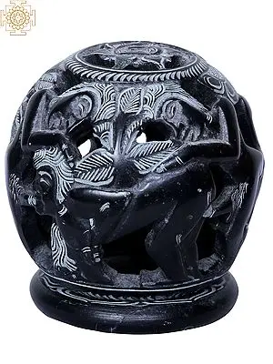 Kamasutra Carved Stone Candle Holder