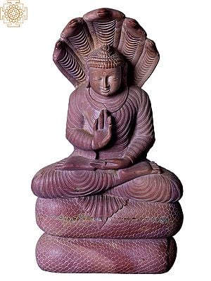 10" Lord Buddha Under Snake From Odisha