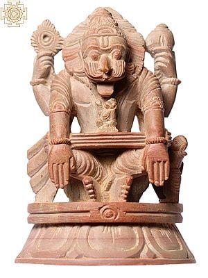 5" Hindu God Narasimha In Yoga Mudra
