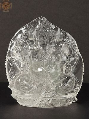 4" Small Crystal Sitting Lord Ganesha