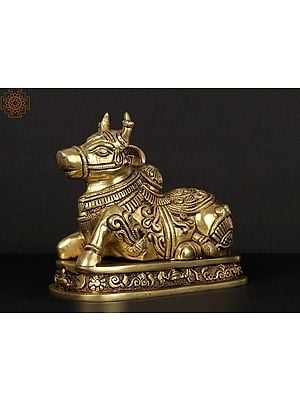 7'' Nandideva : Vahana Of Lord Shiva | Brass
