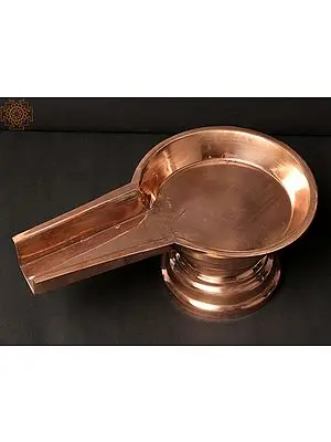 10'' Copper Abhisheka Patra with Base