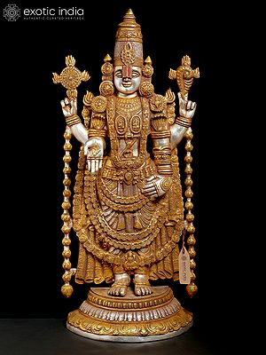 38'' Large Lord Venkateswara (Tirupati Balaji) | Brass Statue