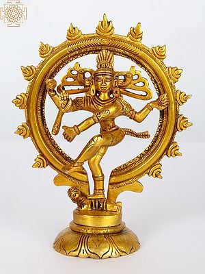 7" Nataraja - Dancing Lord shiva in Brass