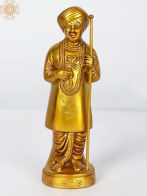 7" Shri Jalaram Bapa | Brass Statue