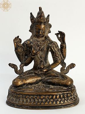 6" Tibetan Buddhist Goddess Green Tara in Brass