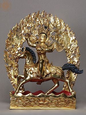 12" Achi Chokyi Drolma Copper Statue from Nepal | Achi Dolma Idol