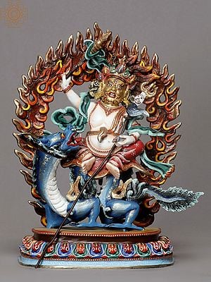 9" Dragon-Riding Jambhala From Nepal