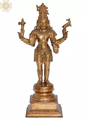 15'' Pashupatinath | Madhuchista Vidhana (Lost-Wax) | Panchaloha Bronze from Swamimalai