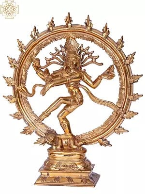 9.5'' Nataraja | Madhuchista Vidhana (Lost-Wax) | Panchaloha Bronze from Swamimalai