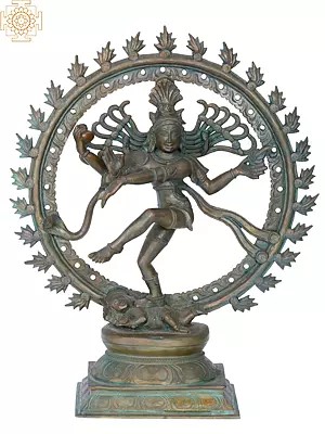 17'' Nataraja | Madhuchista Vidhana (Lost-Wax) | Panchaloha Bronze from Swamimalai