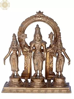 12'' Perumal set | Madhuchista Vidhana (Lost-Wax) | Panchaloha Bronze from Swamimalai
