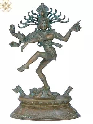 13'' Thiruvalangadu Nataraja | Madhuchista Vidhana (Lost-Wax) | Panchaloha Bronze from Swamimalai
