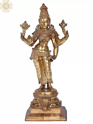 14'' Vishnu Durga | Madhuchista Vidhana (Lost-Wax) | Panchaloha Bronze from Swamimalai