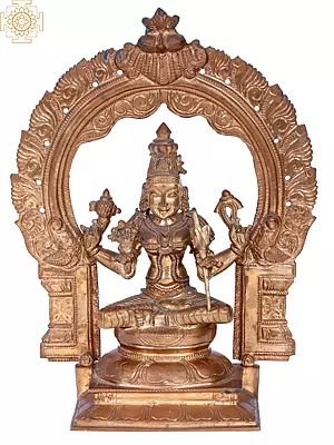 11'' Goddess Rajarajeshwari | Madhuchista Vidhana (Lost-Wax) | Panchaloha Bronze Sculpture