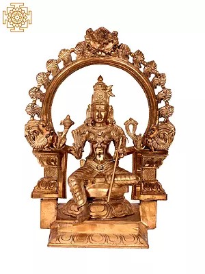 13'' Goddess Rajarajeshwari | Madhuchista Vidhana (Lost-Wax) | Panchaloha Bronze from Swamimalai