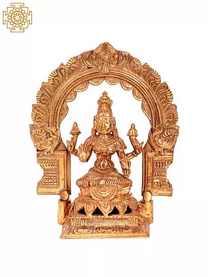 9'' Goddess Lakshmi | Madhuchista Vidhana (Lost-Wax) | Panchaloha Bronze from Swamimalai