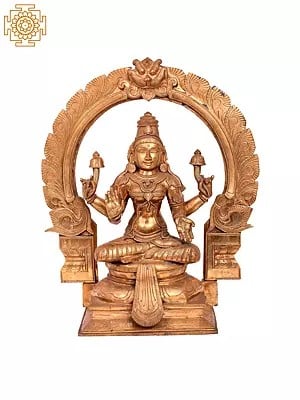 22'' Goddess Lakshmi Panchaloha Bronze Sculpture from Swamimalai