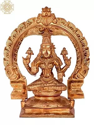 12'' Goddess Lakshmi | Madhuchista Vidhana (Lost-Wax) | Panchaloha Bronze from Swamimalai