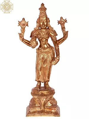 12'' Standing Durga | Madhuchista Vidhana (Lost-Wax) | Panchaloha Bronze from Swamimalai