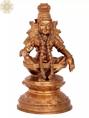 12'' Lord Ayappan | Madhuchista Vidhana (Lost-Wax) | Panchaloha Bronze from Swamimalai