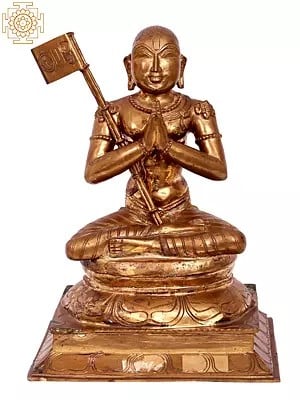 15'' Swami Ramanuja | Madhuchista Vidhana (Lost-Wax) | Panchaloha Bronze from Swamimalai