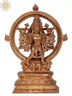 13'' Sudarshan Chakra | Madhuchista Vidhana (Lost-Wax) | Panchaloha Bronze from Swamimalai