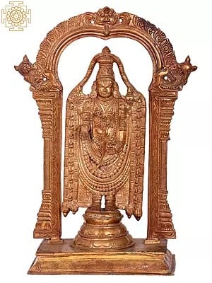 19'' Lord Venkateshwara as Balaji | Madhuchista Vidhana (Lost-Wax) | Panchaloha Bronze from Swamimalai