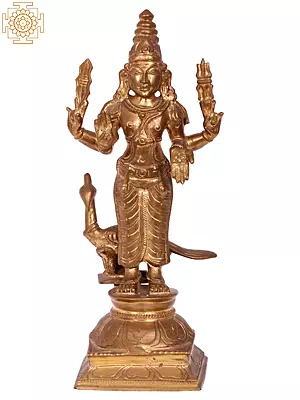 10" Lord Murugan (Karttikeya) Panchaloha Bronze Lost-Wax Statue