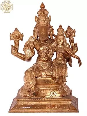 13'' Varaha Idol with Devi Lakshmi | Madhuchista Vidhana (Lost-Wax) | Panchaloha Bronze from Swamimalai