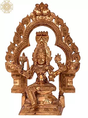 9'' Goddess Mariamman | Madhuchista Vidhana (Lost-Wax) | Panchaloha Bronze from Swamimalai