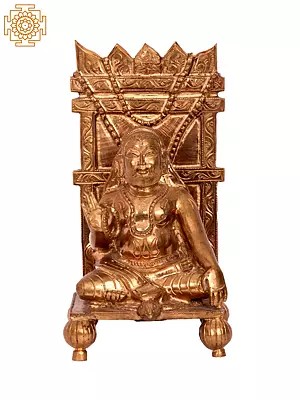 8'' Shri Raghavendra Swami | Madhuchista Vidhana (Lost-Wax) | Panchaloha Bronze from Swamimalai