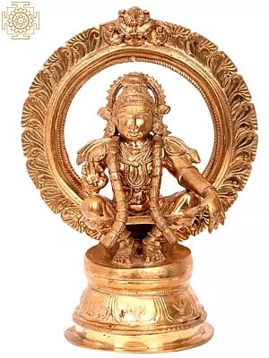12'' Lord Ayyappan | Madhuchista Vidhana (Lost-Wax) | Panchaloha Bronze from Swamimalai