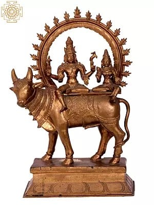 15'' Pradosha Moorthy (Shiv Parvati) | Madhuchista Vidhana (Lost-Wax) | Panchaloha Bronze from Swamimalai