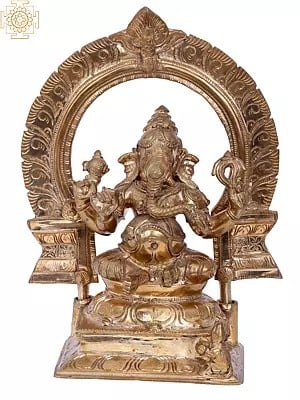 12'' Ganesha | Madhuchista Vidhana (Lost-Wax) | Panchaloha Bronze from Swamimalai
