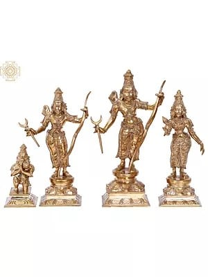 14'' Rama Durbar | Madhuchista Vidhana (Lost-Wax) | Panchaloha Bronze from Swamimalai