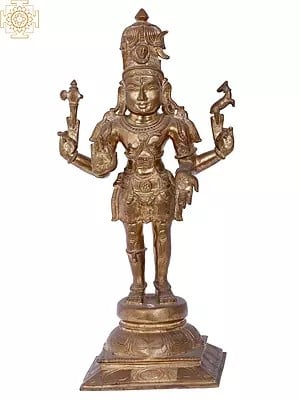 16'' Pashupatinath | Madhuchista Vidhana (Lost-Wax) | Panchaloha Bronze from Swamimalai